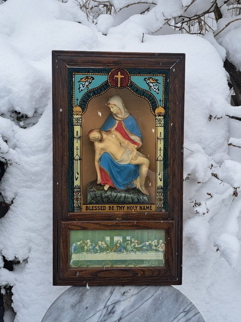 Vintage Communion /Sick Call Box Blessed Be Thy Name